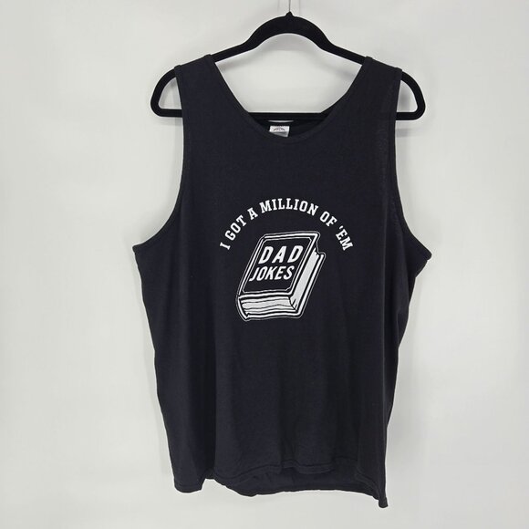 Delta pro weight mens size XL Black sleeveless dad jokes graphic tee humerous - Picture 8 of 8